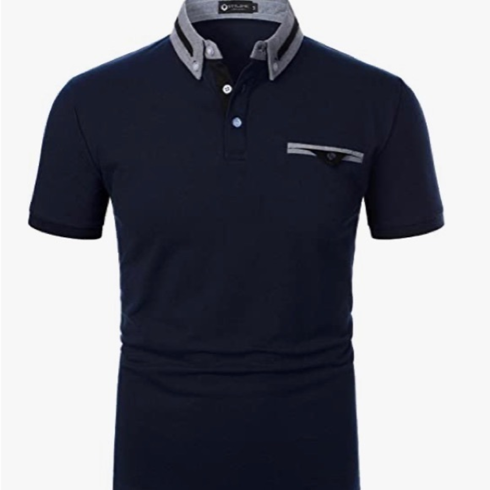 ⚡️NWT!!! STTLZMC navy shirt‎ - L